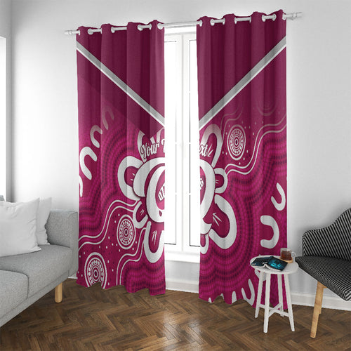 Queensland Oztag Custom Window Curtain QLD Indigenous Art