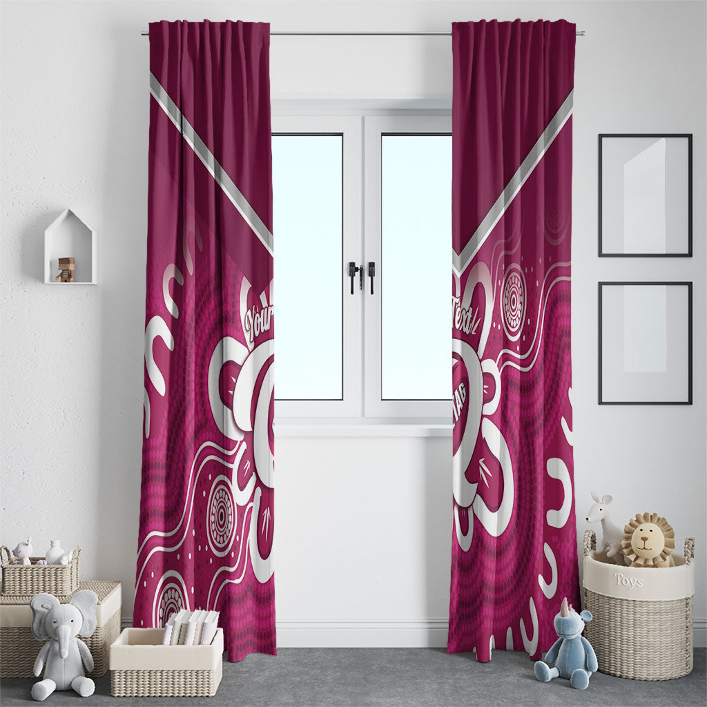 Queensland Oztag Custom Window Curtain QLD Indigenous Art