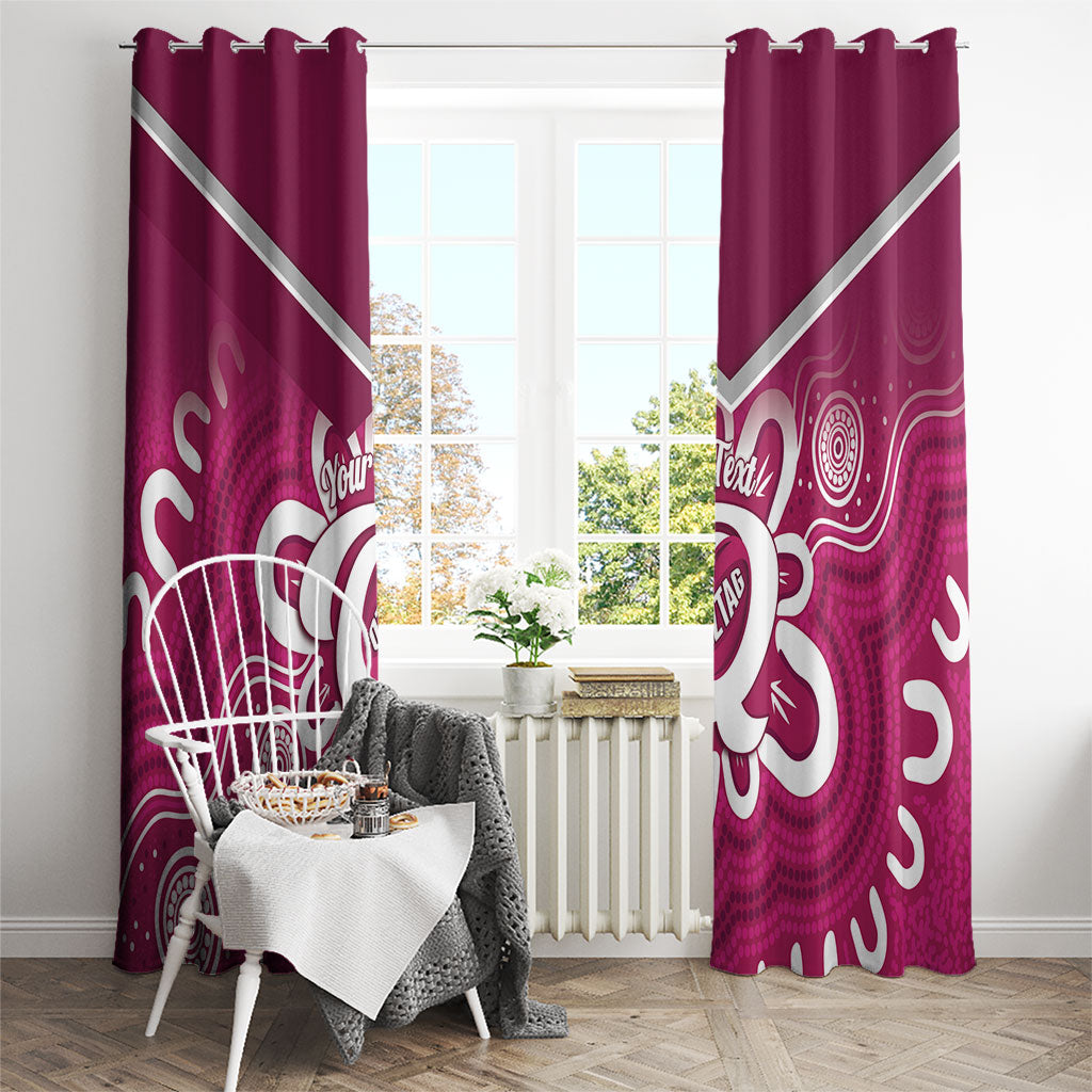 Queensland Oztag Custom Window Curtain QLD Indigenous Art