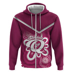 Queensland Oztag Custom Zip Hoodie QLD Indigenous Art