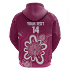Queensland Oztag Custom Zip Hoodie QLD Indigenous Art