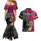 panthers-and-broncos-rugby-couples-matching-mermaid-dress-and-hawaiian-shirt-2023-grand-final-penrith-brisbane-together