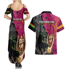 panthers-and-broncos-rugby-couples-matching-summer-maxi-dress-and-hawaiian-shirt-2023-grand-final-penrith-brisbane-together