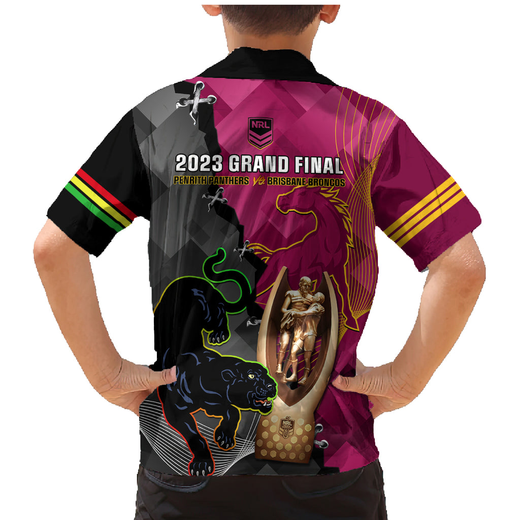 panthers-and-broncos-rugby-family-matching-mermaid-dress-and-hawaiian-shirt-2023-grand-final-penrith-brisbane-together