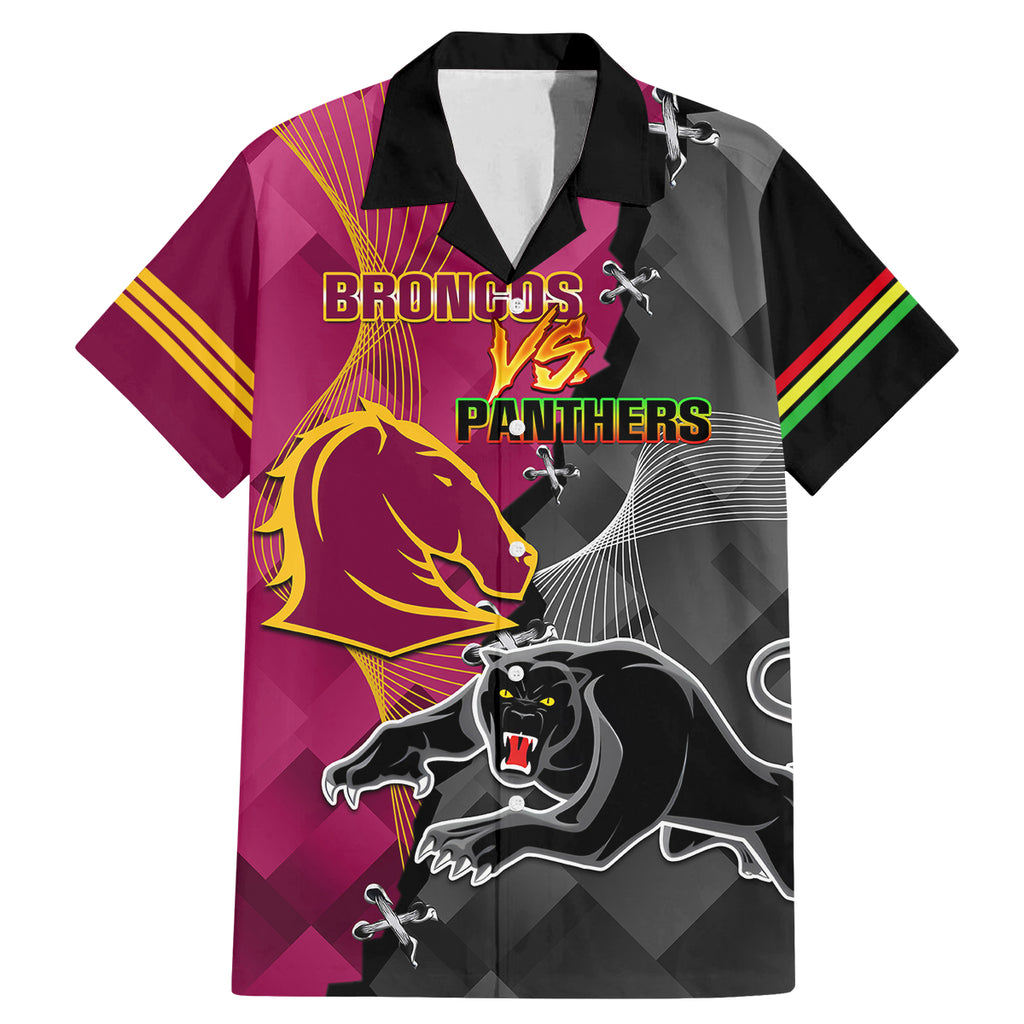 panthers-and-broncos-rugby-family-matching-mermaid-dress-and-hawaiian-shirt-2023-grand-final-penrith-brisbane-together