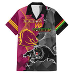 panthers-and-broncos-rugby-family-matching-mermaid-dress-and-hawaiian-shirt-2023-grand-final-penrith-brisbane-together