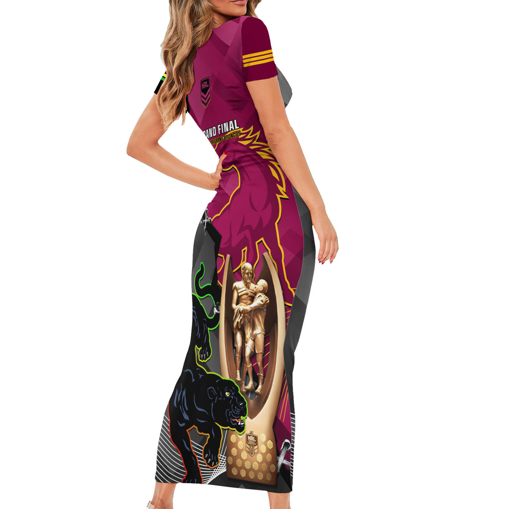 panthers-and-broncos-rugby-family-matching-short-sleeve-bodycon-dress-and-hawaiian-shirt-2023-grand-final-penrith-brisbane-together