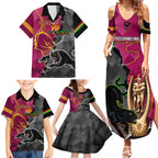 panthers-and-broncos-rugby-family-matching-summer-maxi-dress-and-hawaiian-shirt-2023-grand-final-penrith-brisbane-together
