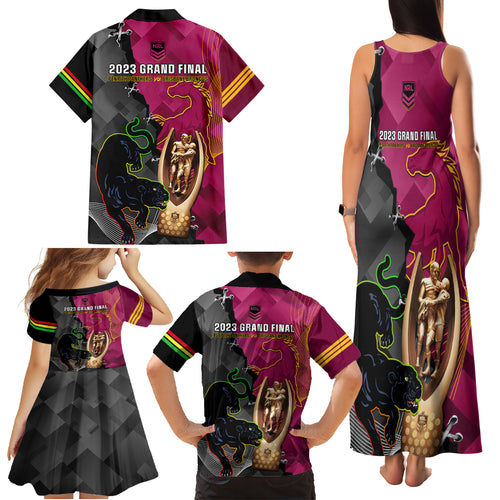 panthers-and-broncos-rugby-family-matching-tank-maxi-dress-and-hawaiian-shirt-2023-grand-final-penrith-brisbane-together