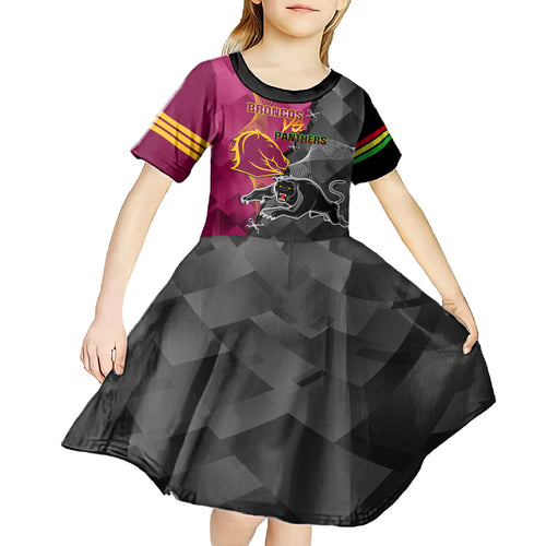 panthers-and-broncos-rugby-kid-short-sleeve-dress-2023-grand-final-penrith-brisbane-together