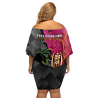 panthers-and-broncos-rugby-off-shoulder-short-dress-2023-grand-final-penrith-brisbane-together