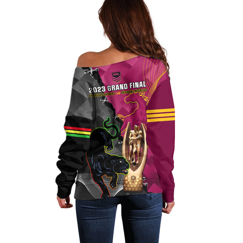 panthers-and-broncos-rugby-off-shoulder-sweater-2023-grand-final-penrith-brisbane-together