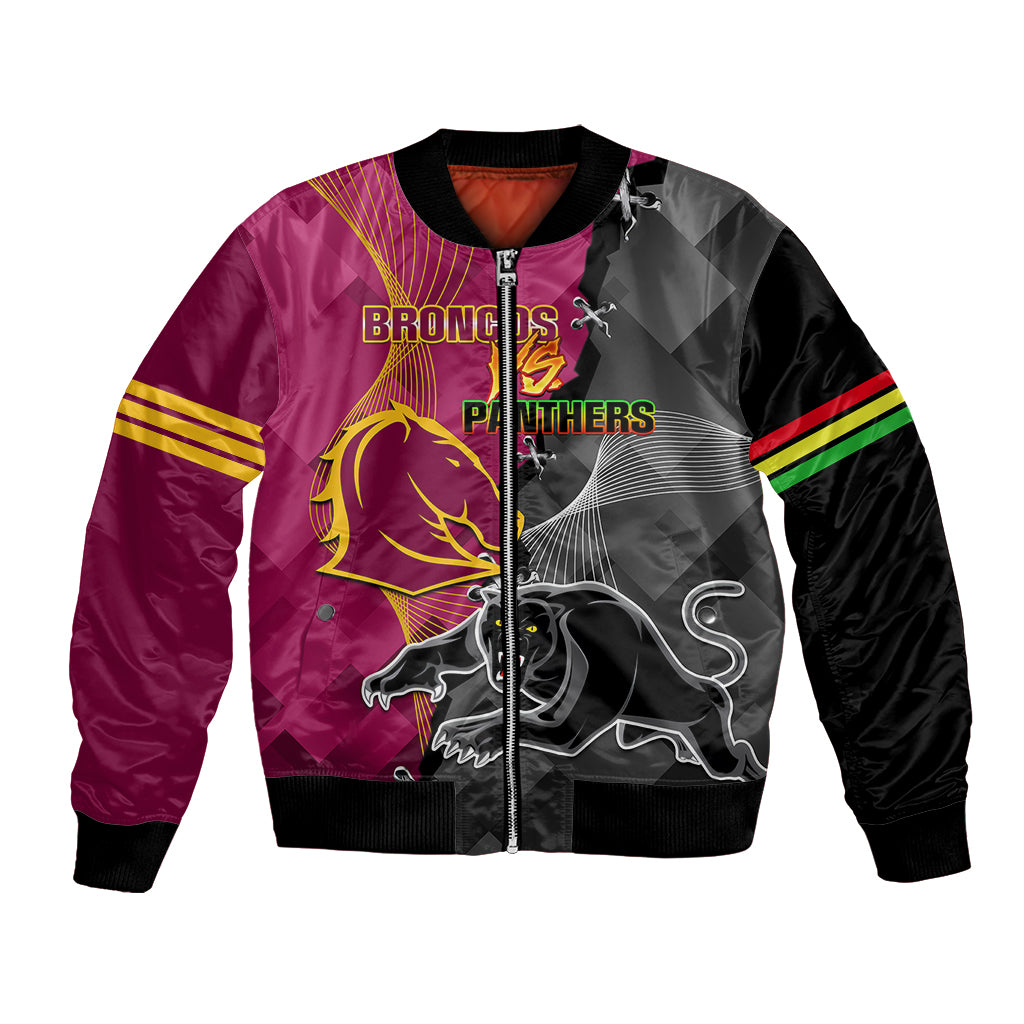 personalised-panthers-and-broncos-rugby-bomber-jacket-2023-grand-final-penrith-brisbane-together