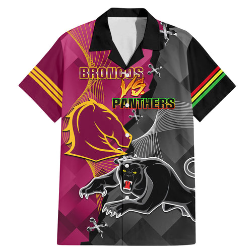 personalised-panthers-and-broncos-rugby-family-matching-mermaid-dress-and-hawaiian-shirt-2023-grand-final-penrith-brisbane-together