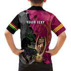 personalised-panthers-and-broncos-rugby-family-matching-off-shoulder-long-sleeve-dress-and-hawaiian-shirt-2023-grand-final-penrith-brisbane-together