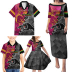 personalised-panthers-and-broncos-rugby-family-matching-puletasi-dress-and-hawaiian-shirt-2023-grand-final-penrith-brisbane-together