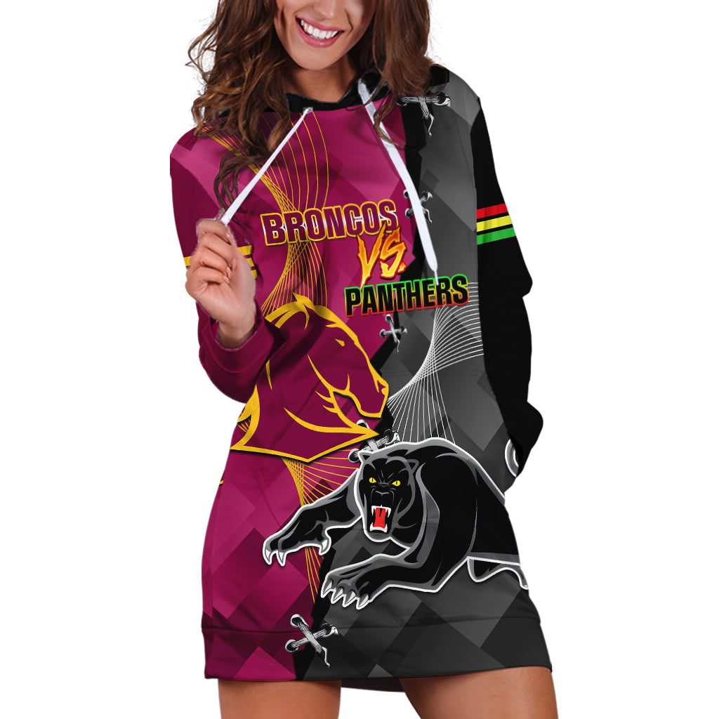 personalised-panthers-and-broncos-rugby-hoodie-dress-2023-grand-final-penrith-brisbane-together