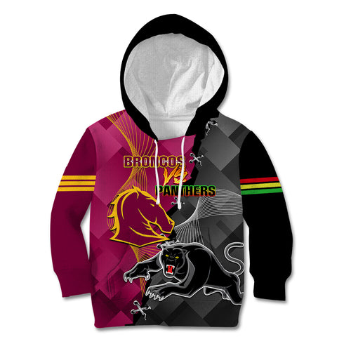 personalised-panthers-and-broncos-rugby-kid-hoodie-2023-grand-final-penrith-brisbane-together