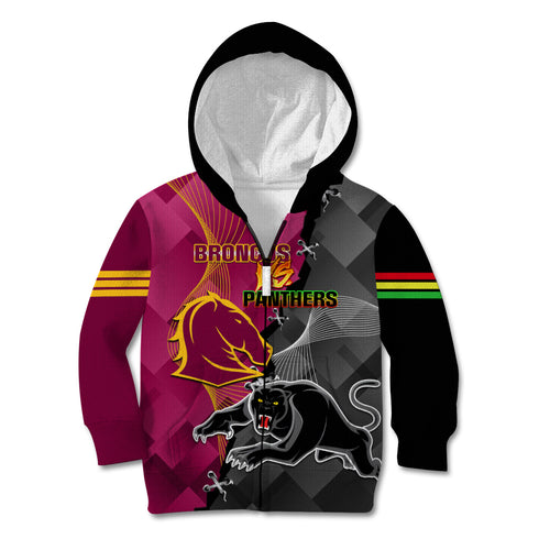 personalised-panthers-and-broncos-rugby-kid-hoodie-2023-grand-final-penrith-brisbane-together