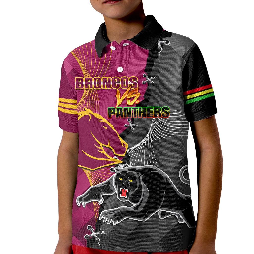 personalised-panthers-and-broncos-rugby-kid-polo-shirt-2023-grand-final-penrith-brisbane-together