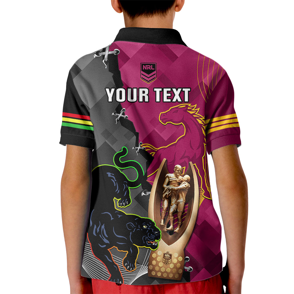 personalised-panthers-and-broncos-rugby-kid-polo-shirt-2023-grand-final-penrith-brisbane-together