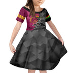 personalised-panthers-and-broncos-rugby-kid-short-sleeve-dress-2023-grand-final-penrith-brisbane-together