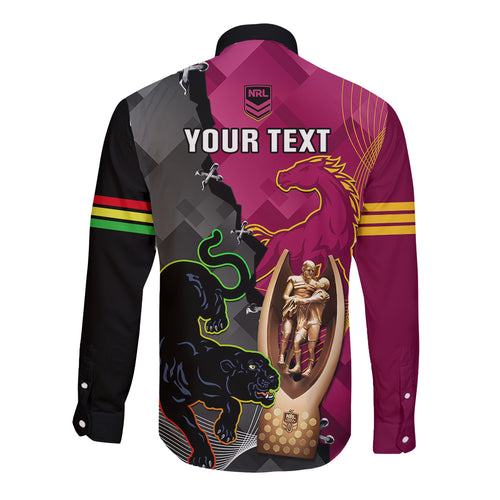 personalised-panthers-and-broncos-rugby-long-sleeve-button-shirt-2023-grand-final-penrith-brisbane-together