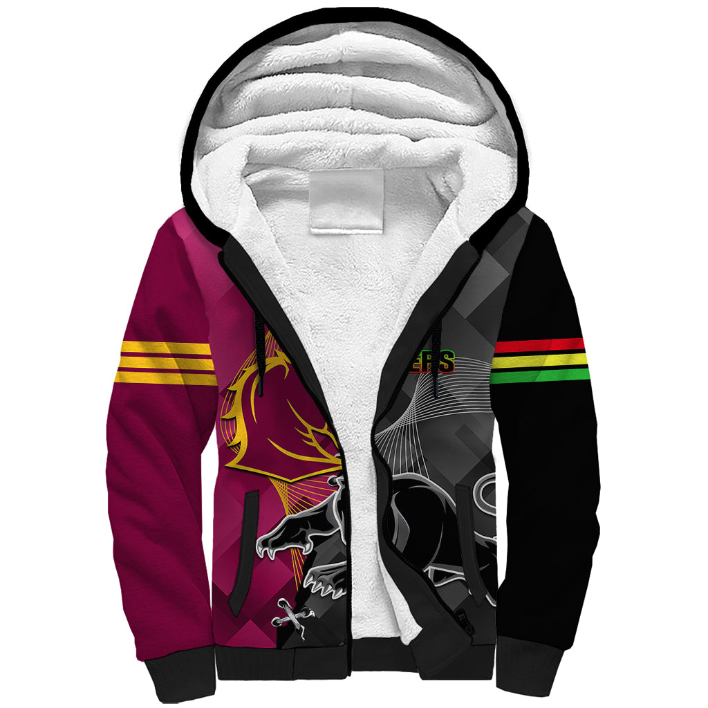 personalised-panthers-and-broncos-rugby-sherpa-hoodie-2023-grand-final-penrith-brisbane-together