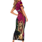 personalised-panthers-and-broncos-rugby-short-sleeve-bodycon-dress-2023-grand-final-penrith-brisbane-together