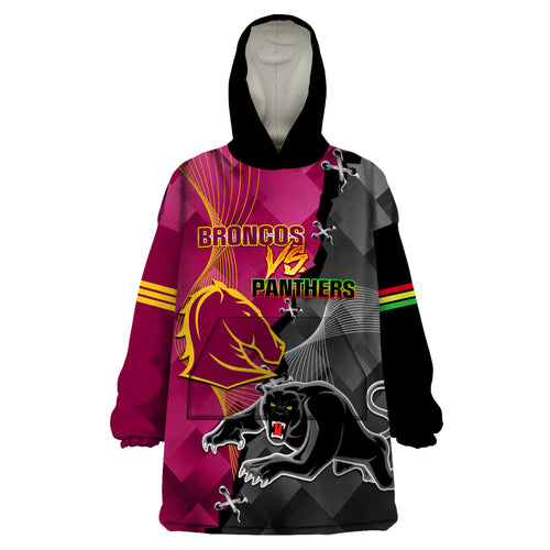 personalised-panthers-and-broncos-rugby-wearable-blanket-hoodie-2023-grand-final-penrith-brisbane-together