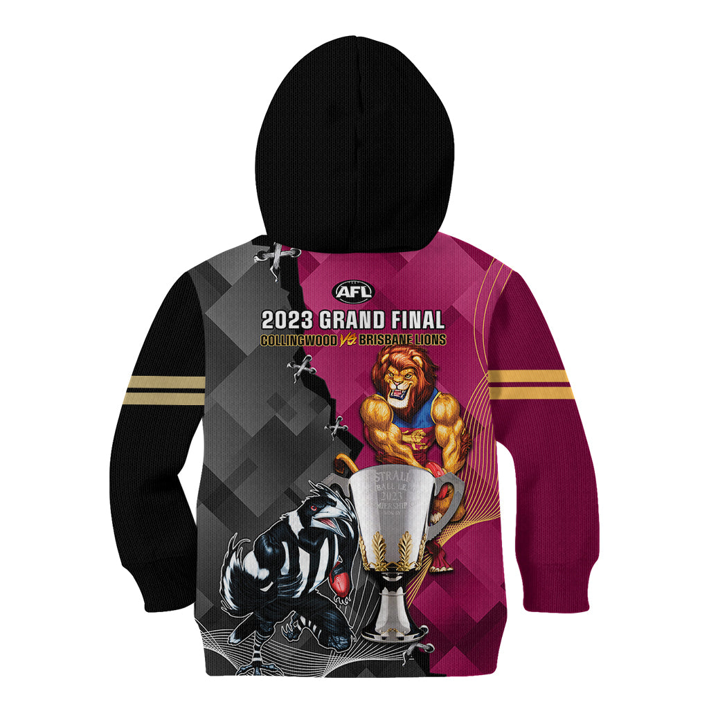 collingwood-and-lions-football-kid-hoodie-2023-grand-final-magpies-brisbane-together