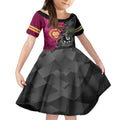 collingwood-and-lions-football-kid-short-sleeve-dress-2023-grand-final-magpies-brisbane-together