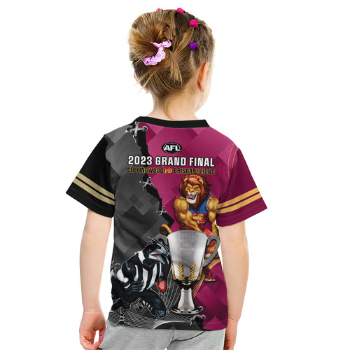 collingwood-and-lions-football-kid-t-shirt-2023-grand-final-magpies-brisbane-together