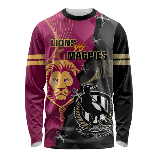 collingwood-and-lions-football-long-sleeve-shirt-2023-grand-final-magpies-brisbane-together