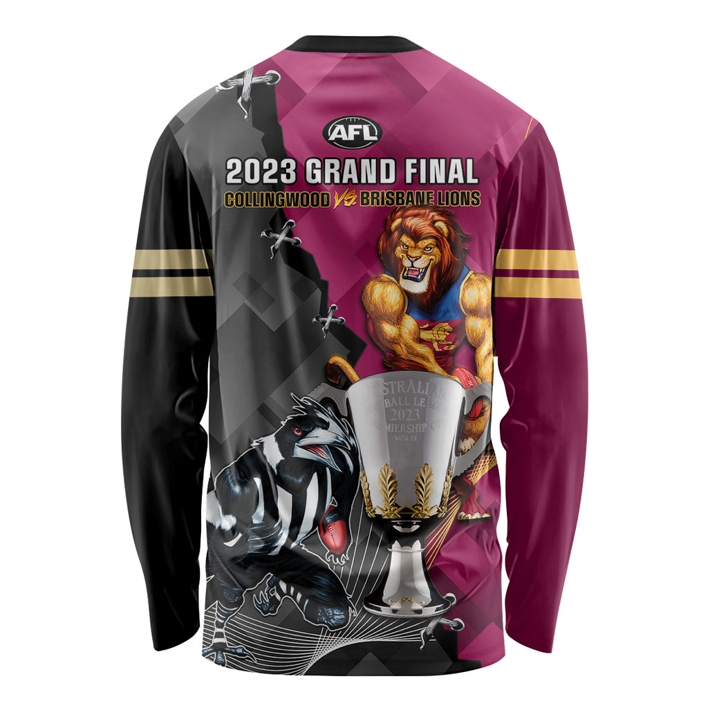 collingwood-and-lions-football-long-sleeve-shirt-2023-grand-final-magpies-brisbane-together