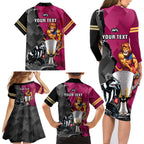 personalised-collingwood-and-lions-football-family-matching-long-sleeve-bodycon-dress-and-hawaiian-shirt-2023-grand-final-magpies-brisbane-together