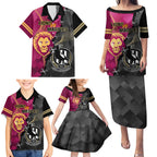 personalised-collingwood-and-lions-football-family-matching-puletasi-dress-and-hawaiian-shirt-2023-grand-final-magpies-brisbane-together