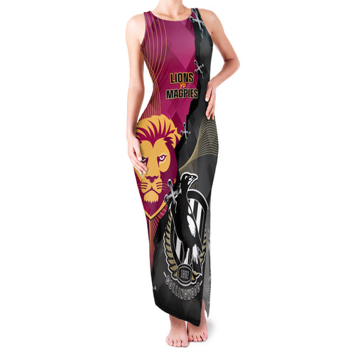 personalised-collingwood-and-lions-football-family-matching-tank-maxi-dress-and-hawaiian-shirt-2023-grand-final-magpies-brisbane-together