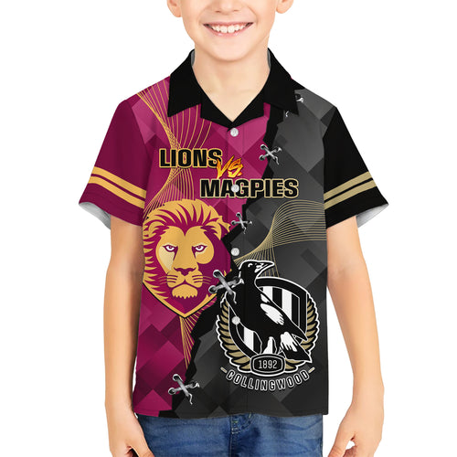 personalised-collingwood-and-lions-football-hawaiian-shirt-2023-grand-final-magpies-brisbane-together