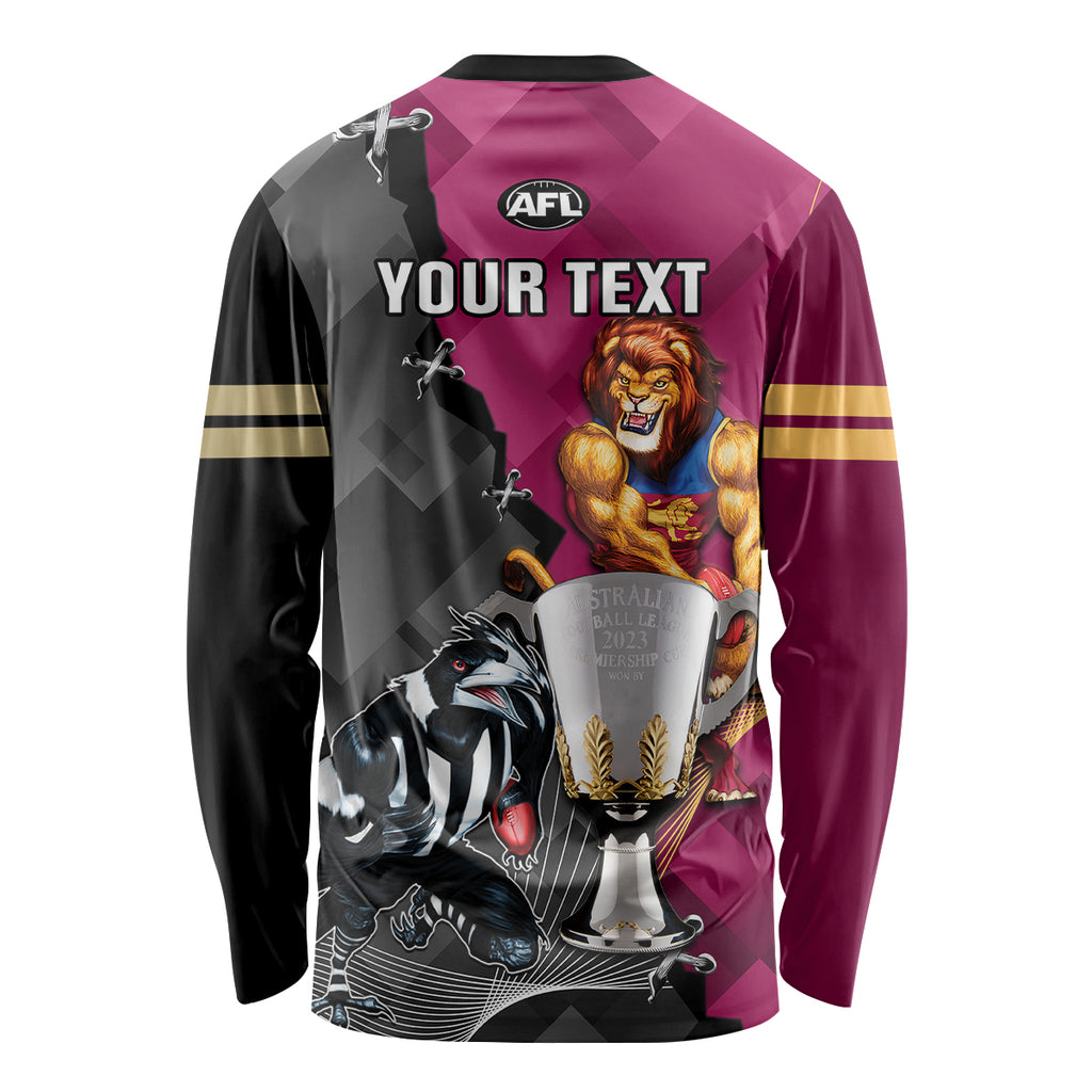 personalised-collingwood-and-lions-football-long-sleeve-shirt-2023-grand-final-magpies-brisbane-together
