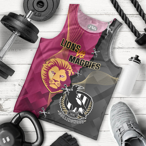 personalised-collingwood-and-lions-football-men-tank-top-2023-grand-final-magpies-brisbane-together