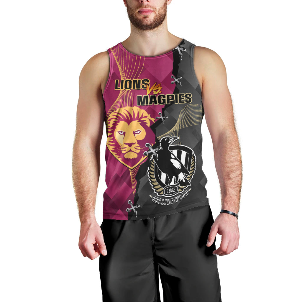 personalised-collingwood-and-lions-football-men-tank-top-2023-grand-final-magpies-brisbane-together