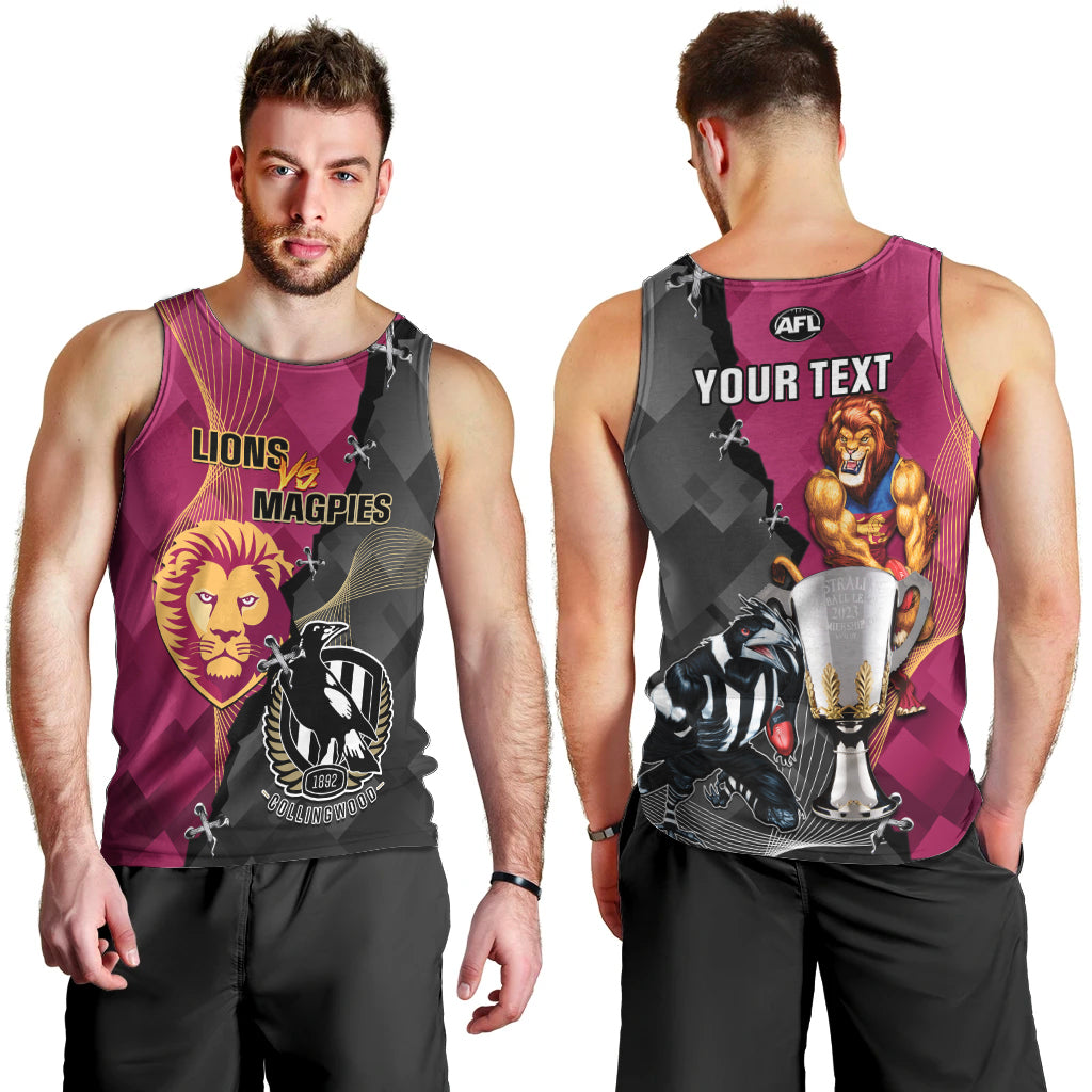 personalised-collingwood-and-lions-football-men-tank-top-2023-grand-final-magpies-brisbane-together