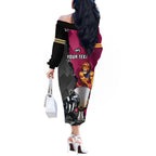 personalised-collingwood-and-lions-football-off-the-shoulder-long-sleeve-dress-2023-grand-final-magpies-brisbane-together