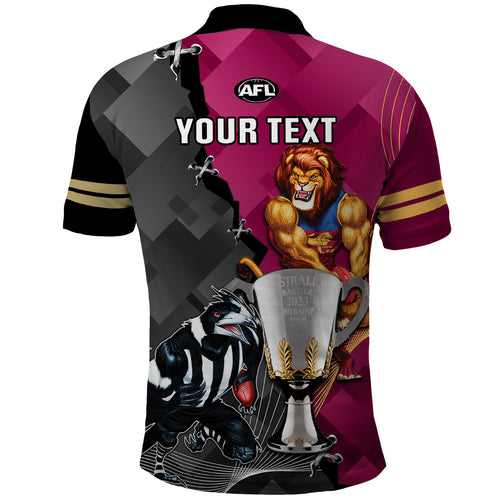 personalised-collingwood-and-lions-football-polo-shirt-2023-grand-final-magpies-brisbane-together