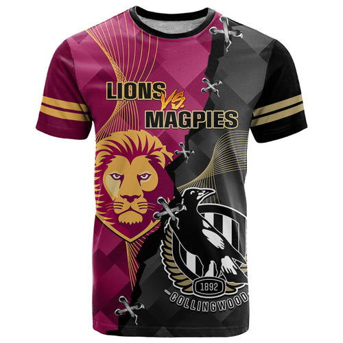 personalised-collingwood-and-lions-football-t-shirt-2023-grand-final-magpies-brisbane-together
