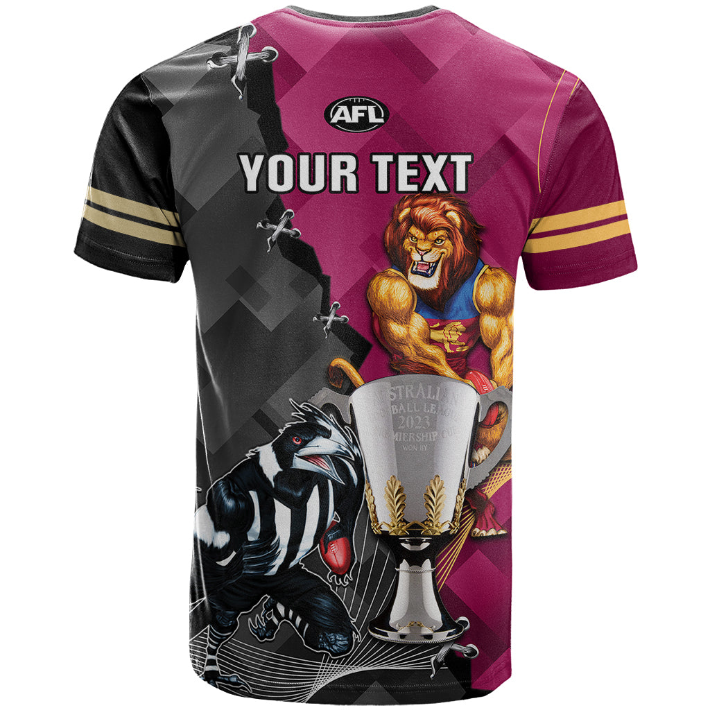 personalised-collingwood-and-lions-football-t-shirt-2023-grand-final-magpies-brisbane-together