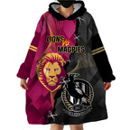 personalised-collingwood-and-lions-football-wearable-blanket-hoodie-2023-grand-final-magpies-brisbane-together