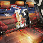 Australia Rememberance Day Back Car Seat Cover 11 November Poppy Field With Last Post