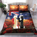 Australia Rememberance Day Bedding Set 11 November Poppy Field With Last Post